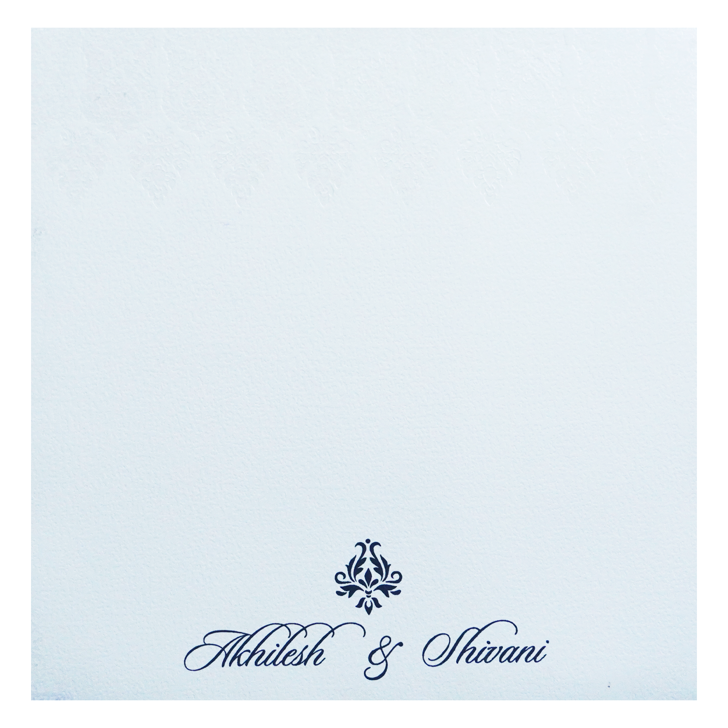 White MDF Single Invitation-King of Cards