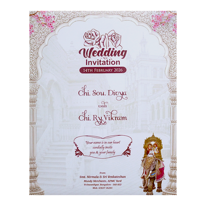 Grey Jumbo Royal Invitation Card-KNKJ1100
