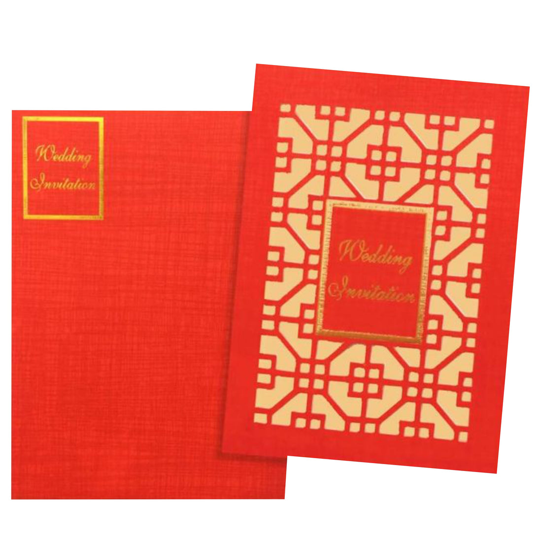 Classic Cream Shading With Cut Design Wedding Card-King of Cards