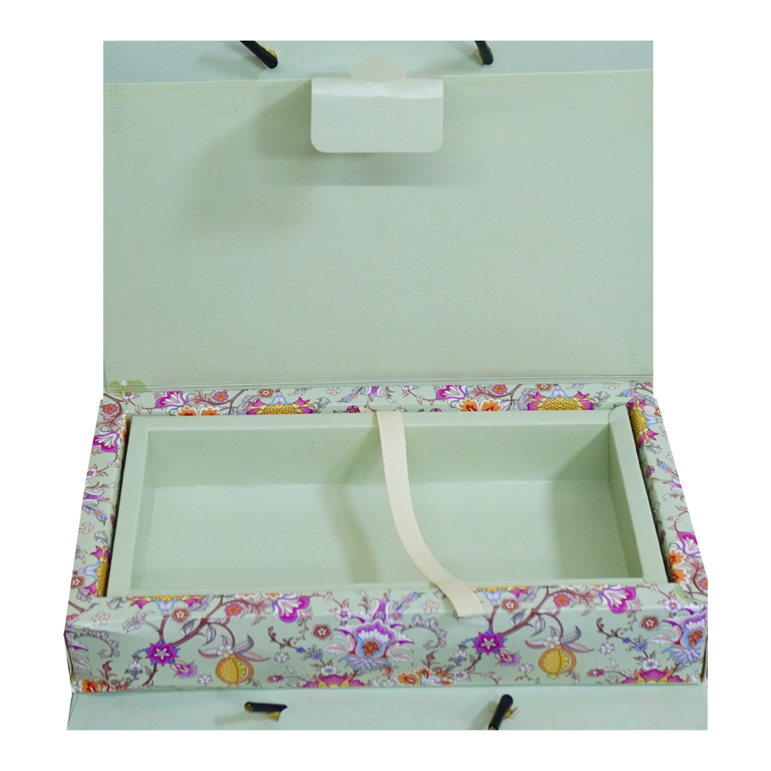 Soft Green Floral Wedding Box-KRC30030