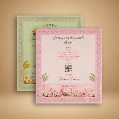 Blue Premium Bride Groom Luxury Invitation Box - KNLW20257