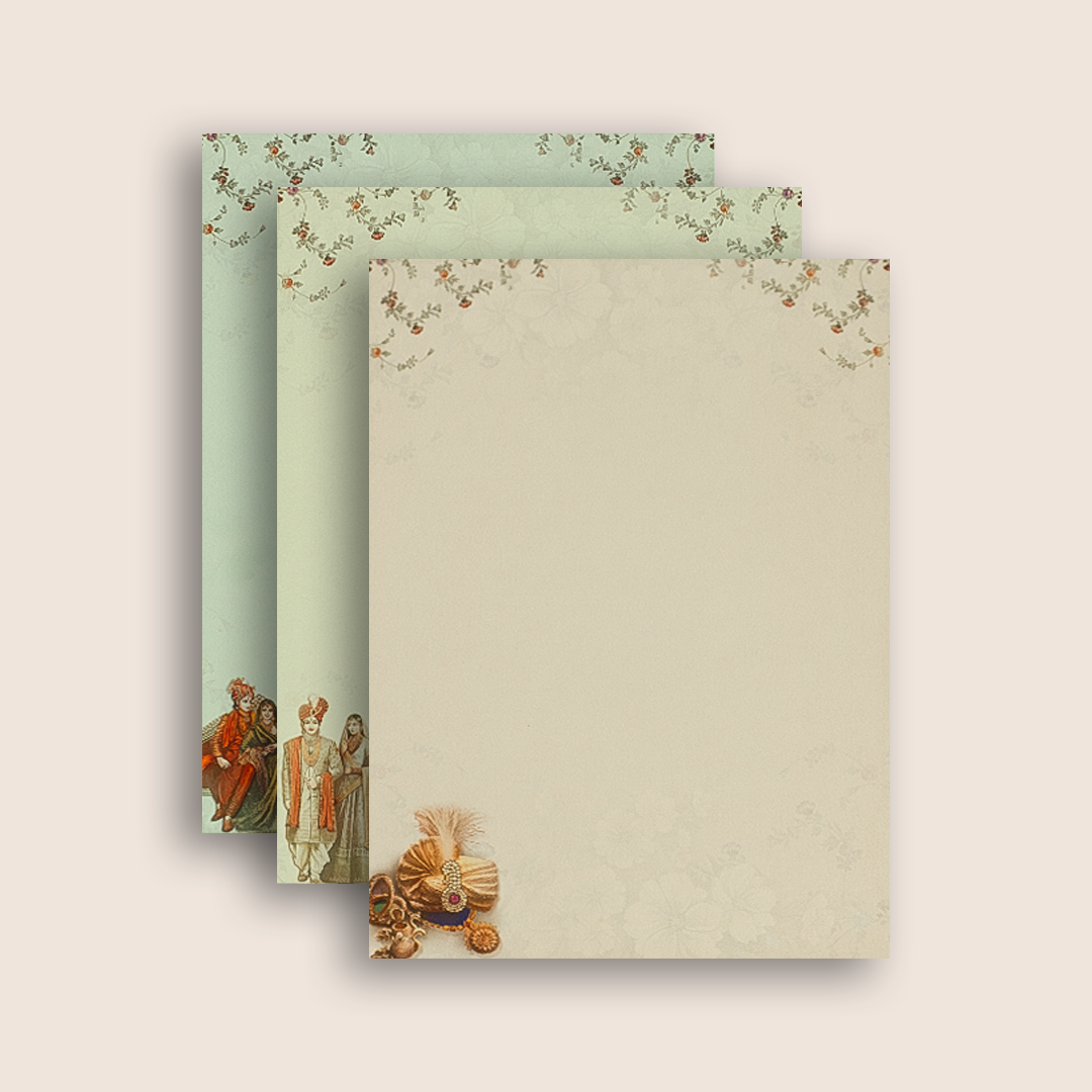 Grey Premium Elephant Bag Style Invitation Card - KAA05890