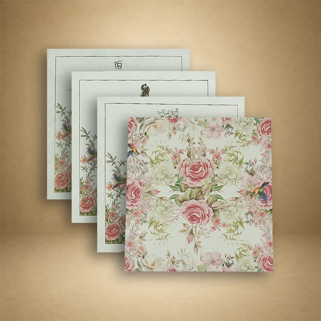 White Premium Floral Luxury Invitation box - KNLW202529