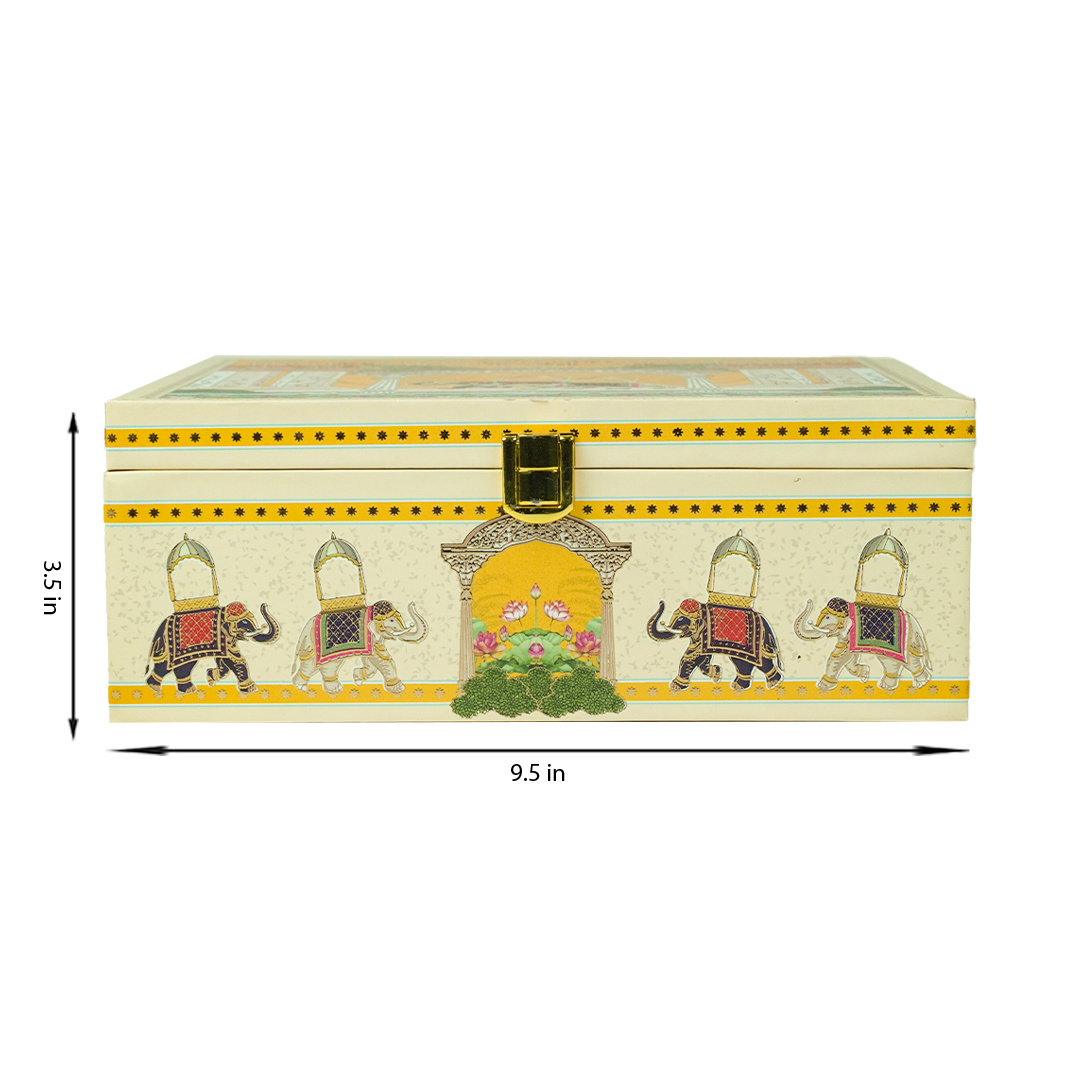 Yellow Elephant Themed Luxury Sweet Jar Box-KBX10102
