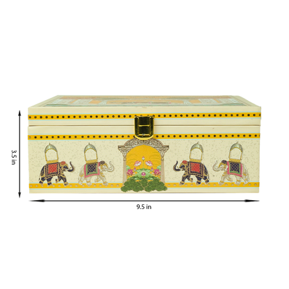 Yellow Elephant Themed Luxury Sweet Jar Box-KBX10102