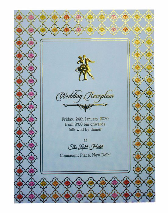 Violet Ultra Premium Velvet Invitation Box With Scodix Print-KNKUP010-King of Cards