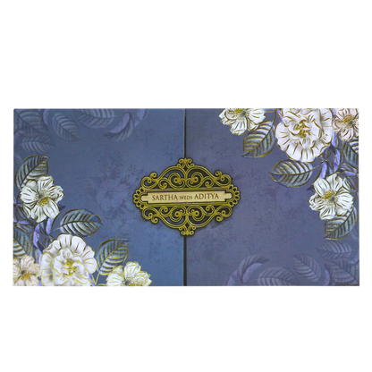 Lavender Blue Wedding Card-King of Cards