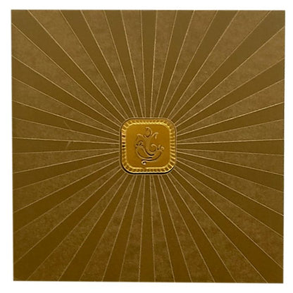 Brown Geometric Design Invitation Card-King of Cards