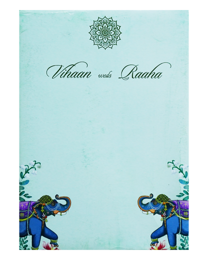 Light Green Door Invitation Card-King of Cards