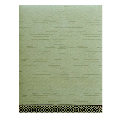 Pista Green Shiny Ganesha Wedding Card-KNKR5031G