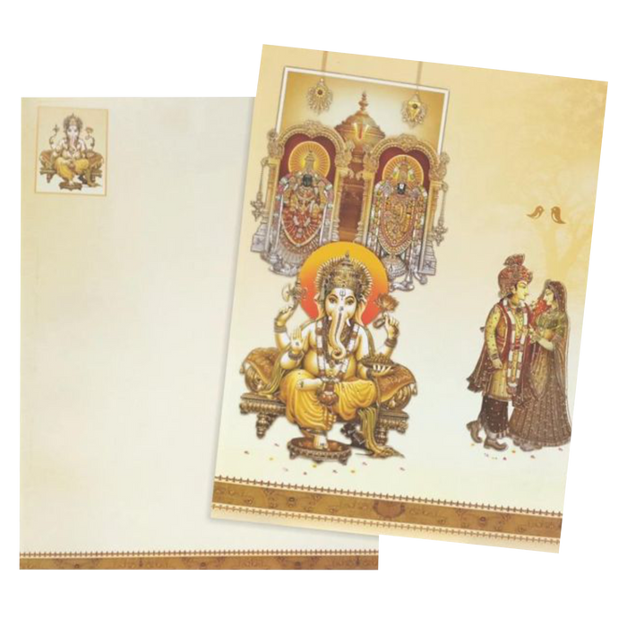 Yellow Offset Jumbo Invitation-KNKJ1082-King of Cards