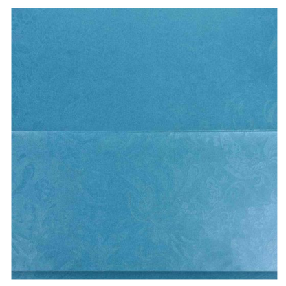 Light Blue Floral Metallic Invitation Card