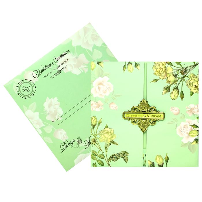 Green Door Type Invitation Card-King of Cards