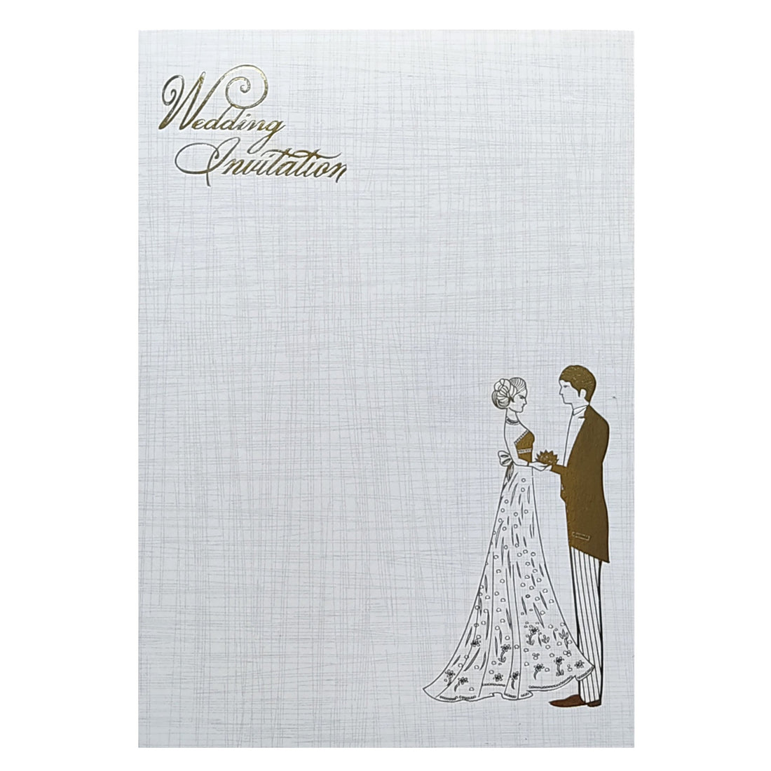 Grey Couple Wedding Invitation Card-King of Cards
