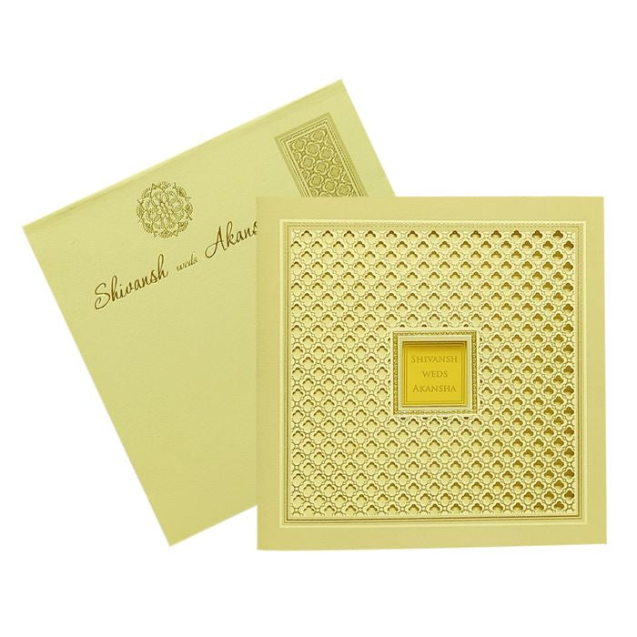Sandal Laser Cut Padded Invitation Card-King of Cards