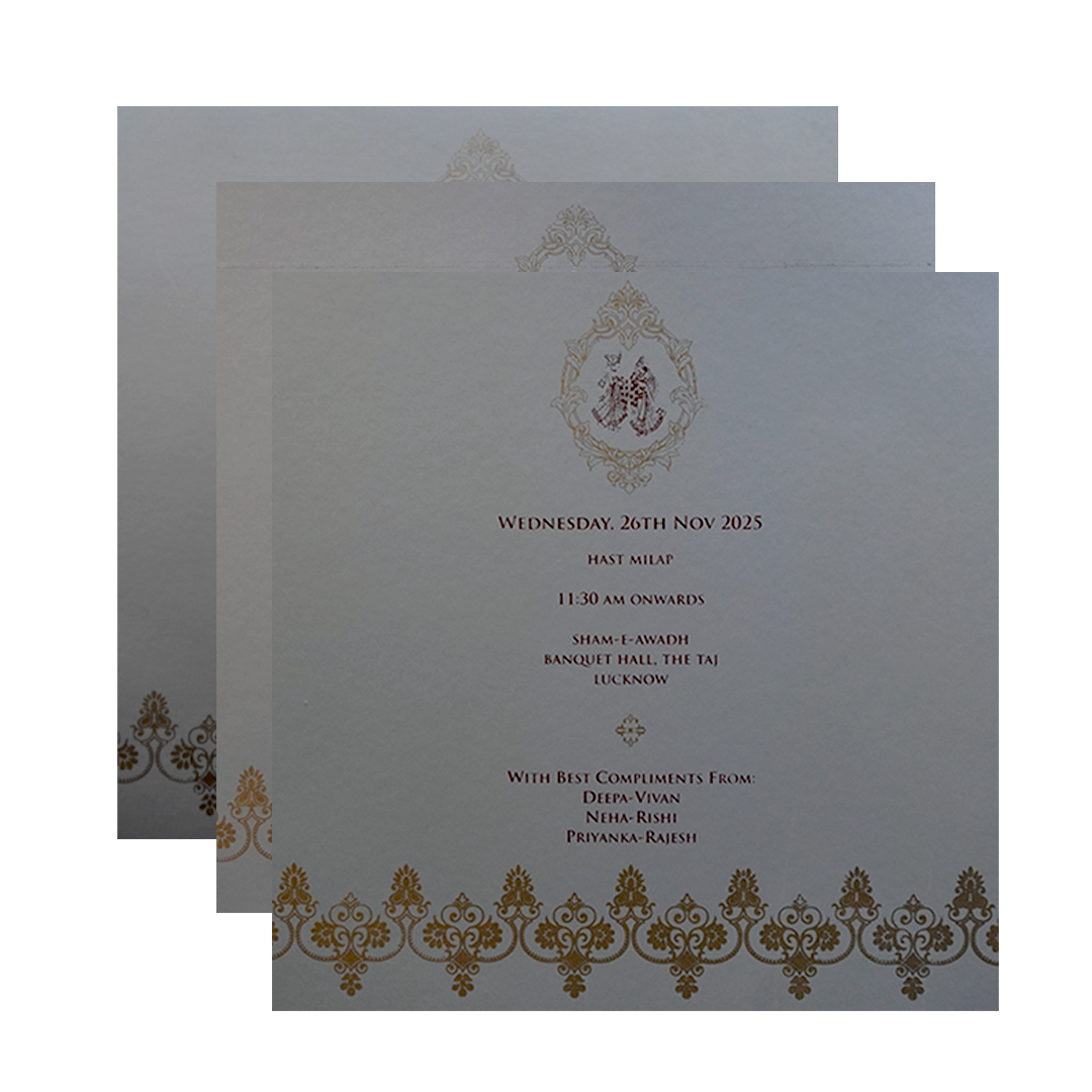 Light Grey MDF Wedding Card-KPR09330