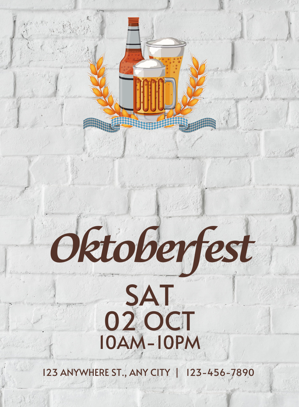 White Brick Oktoberfest Invitation-King of Cards