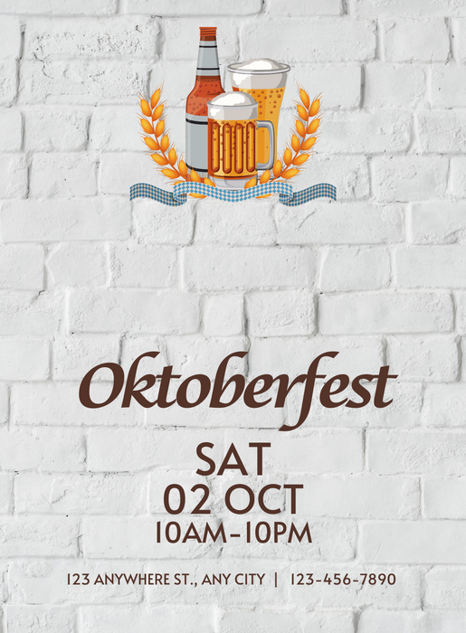 White Brick Oktoberfest Invitation-AAOKT003