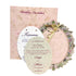 Peach Floral Laser Cut Oval MDF Board Wedding Card-KNKA8060