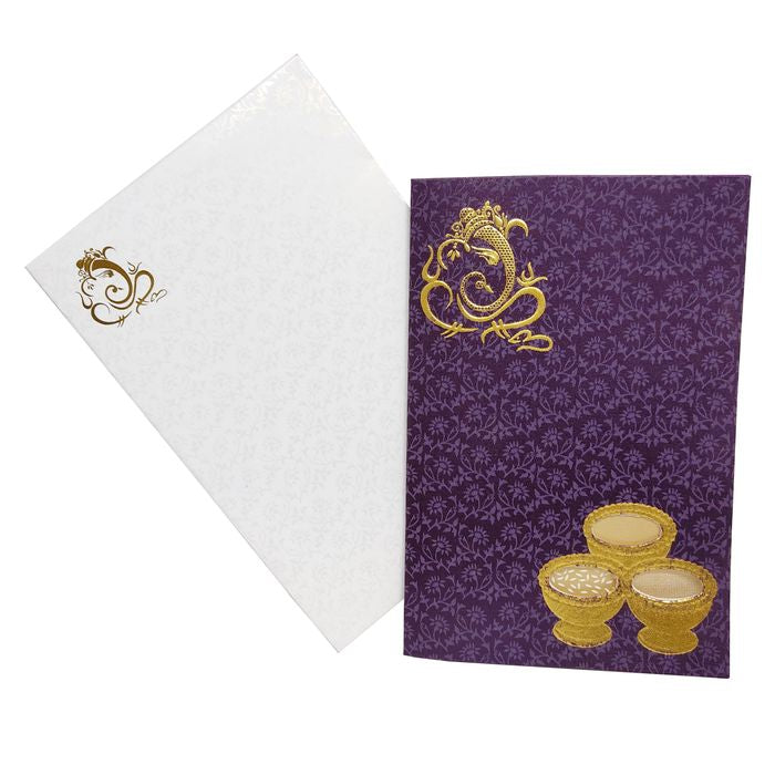 Violet Invitation Card-King of Cards