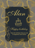 Black Golden Birthday cards for him-AABCH011