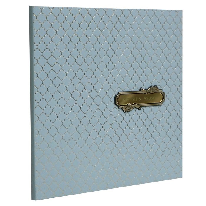 Blue Pattern Design Wedding Card-King of Cards