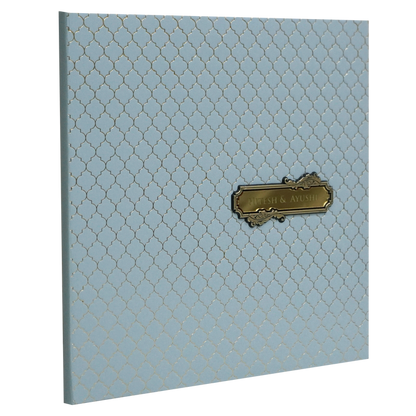 Blue Pattern Design Wedding Card-King of Cards