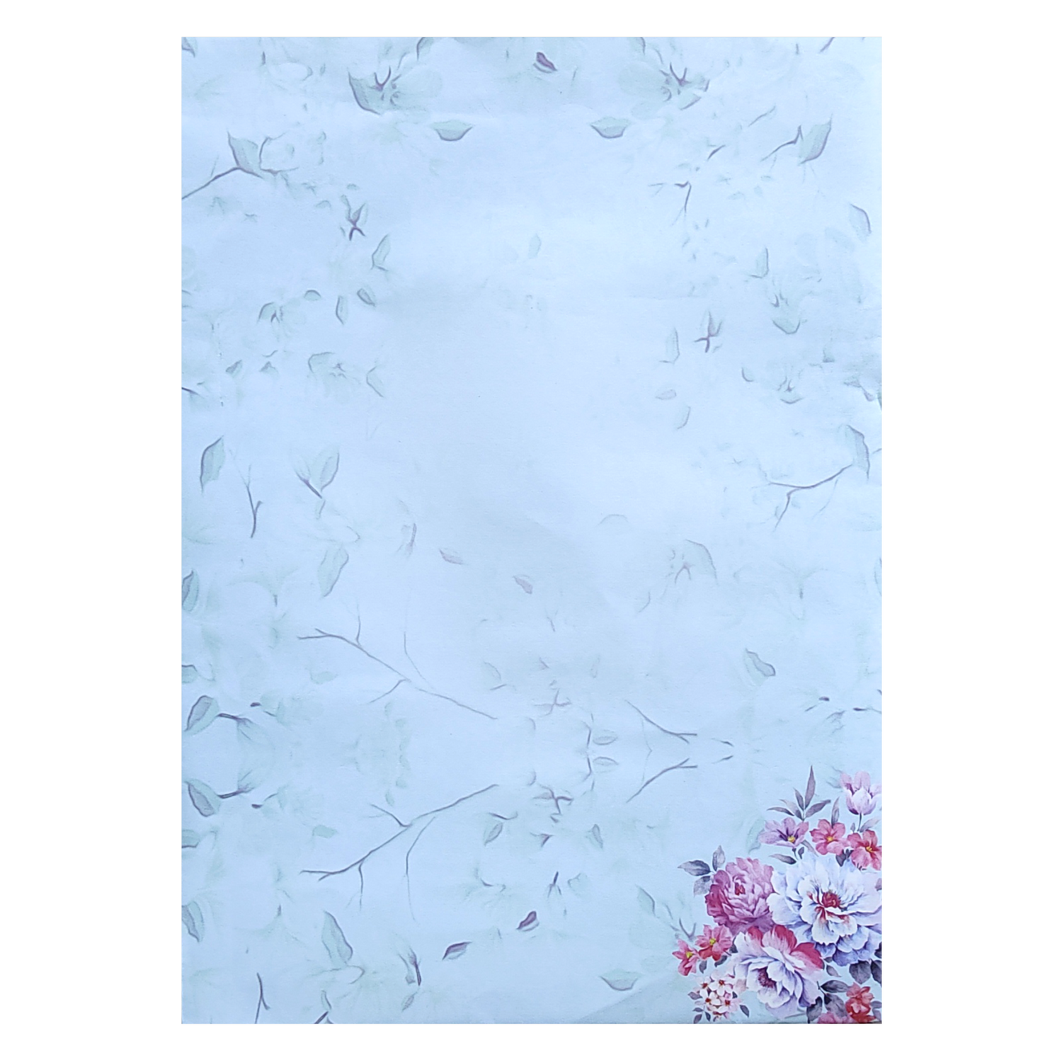 Blue Floral Hindu Wedding Card-King of Cards