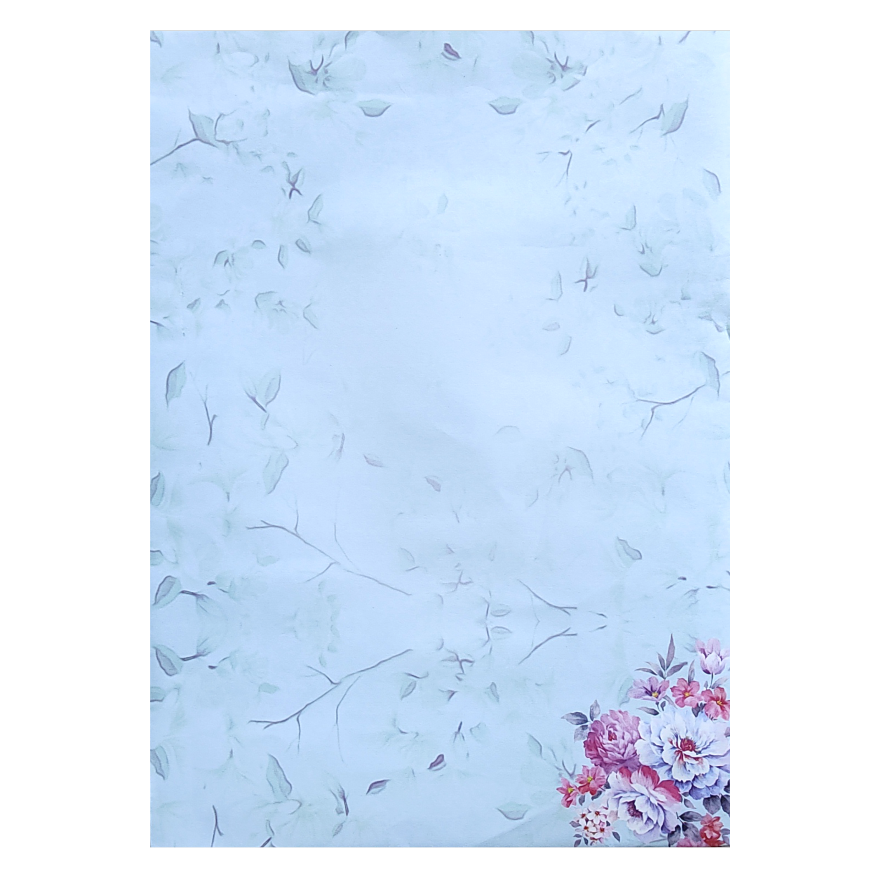 Blue Floral Hindu Wedding Card-King of Cards