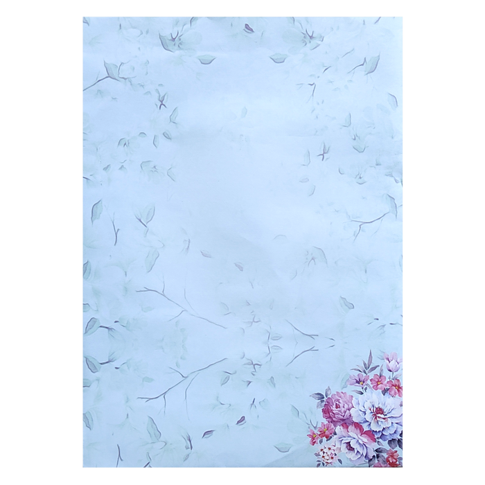 Blue Floral Hindu Wedding Card-King of Cards