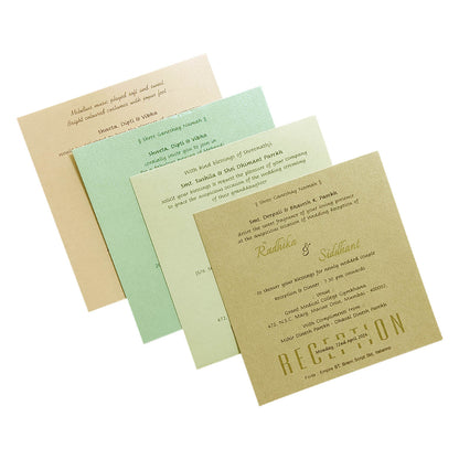 Cream Floral Nameplate Invitation Card-KRC29502