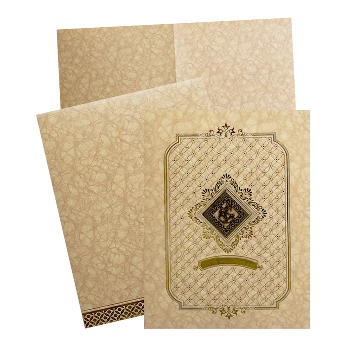 Golden Ganesha Wedding Card-King of Cards
