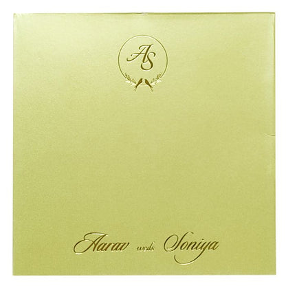 Cream Tracing Invitation Card-King of Cards