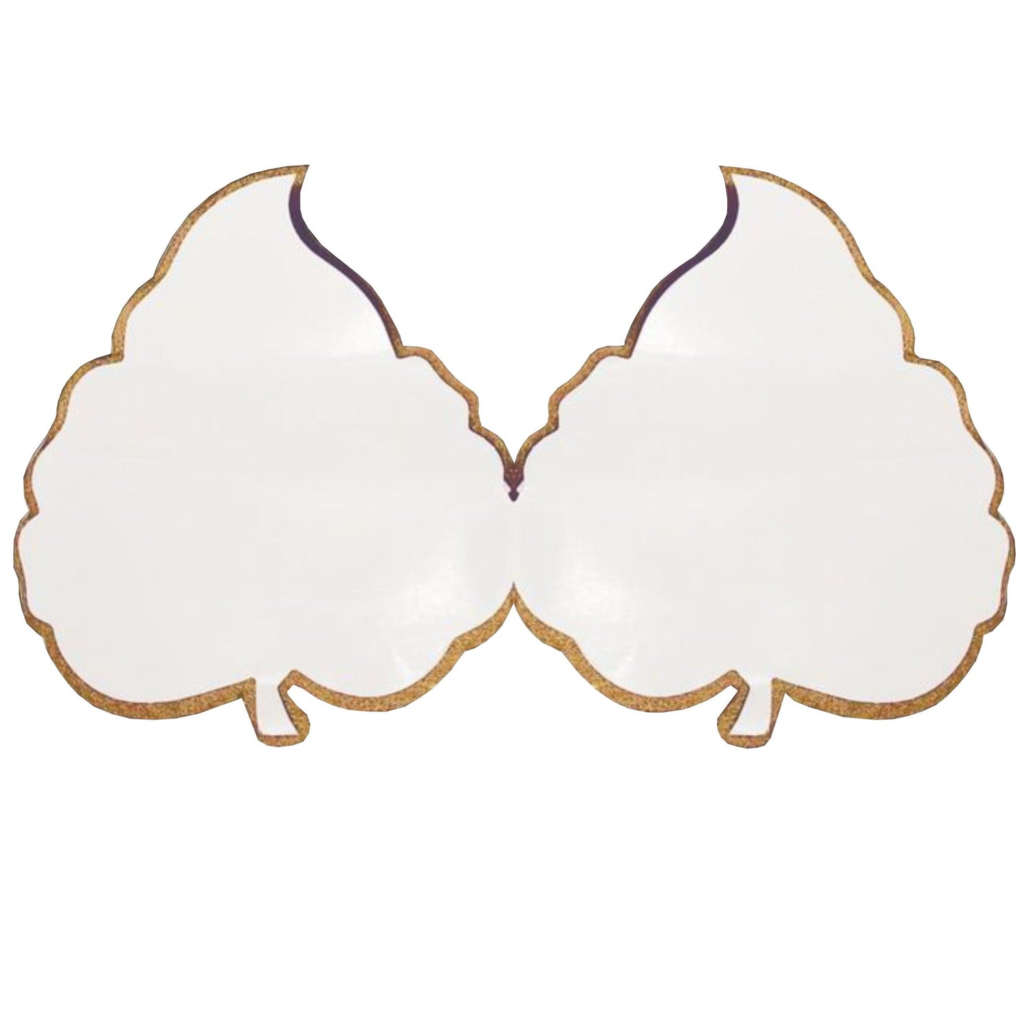 Alluring Leaf Shaped Personal Wedding Card - KNHM814C