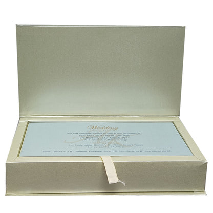 Grey Blue Design Sweet Box Invitation Card-KRC29120