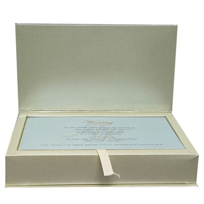 Grey Blue Design Sweet Box Invitation Card-King of Cards