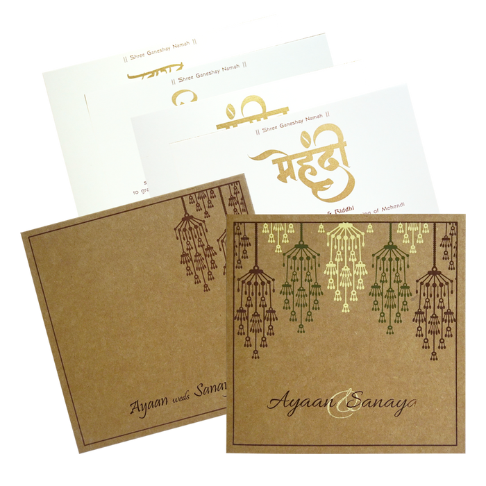 Brown Eco Friendly Invitation-King of Cards