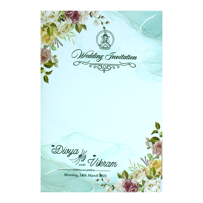 Green Floral Single Card-King of Cards