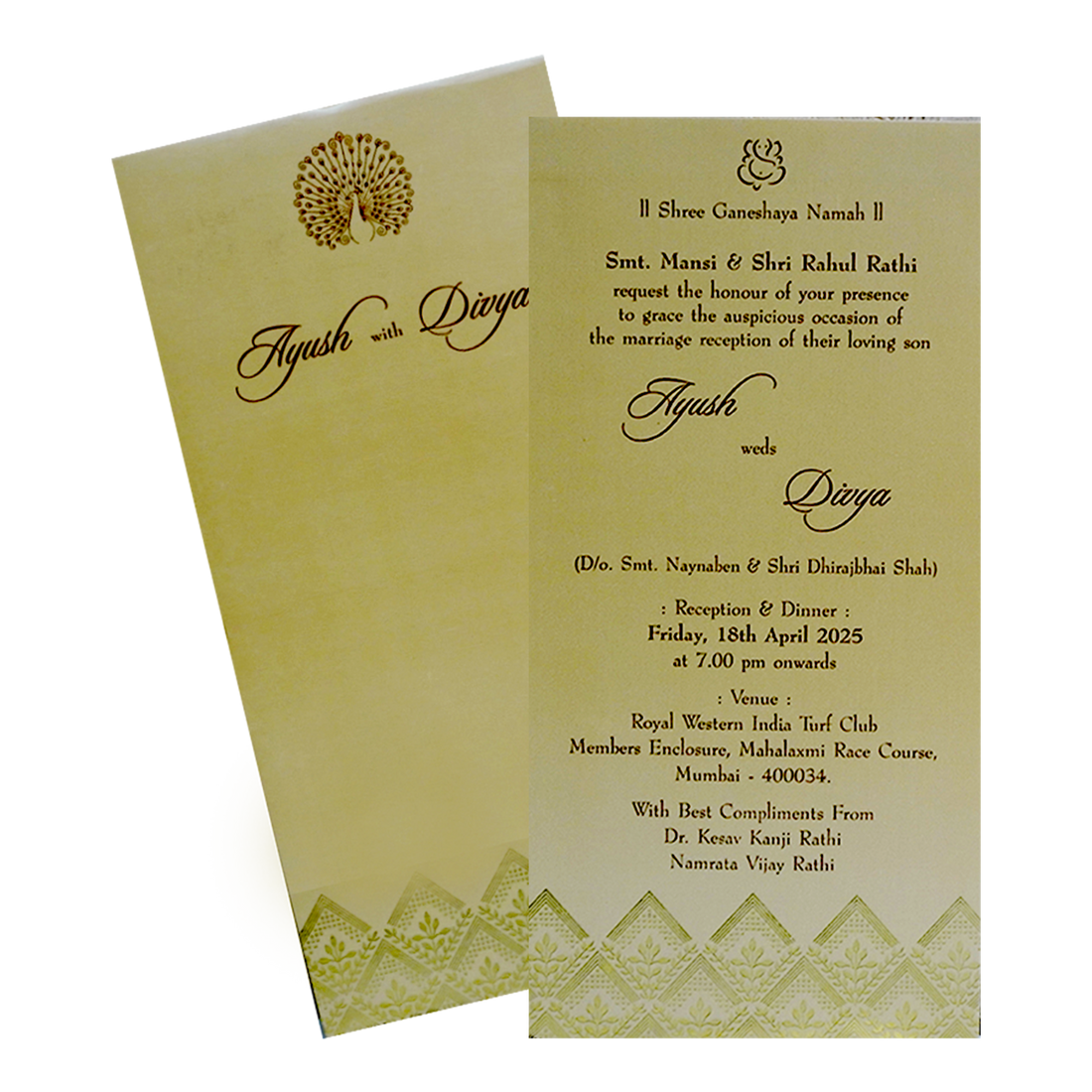 Light Beige Pattern Single Card-King of Cards