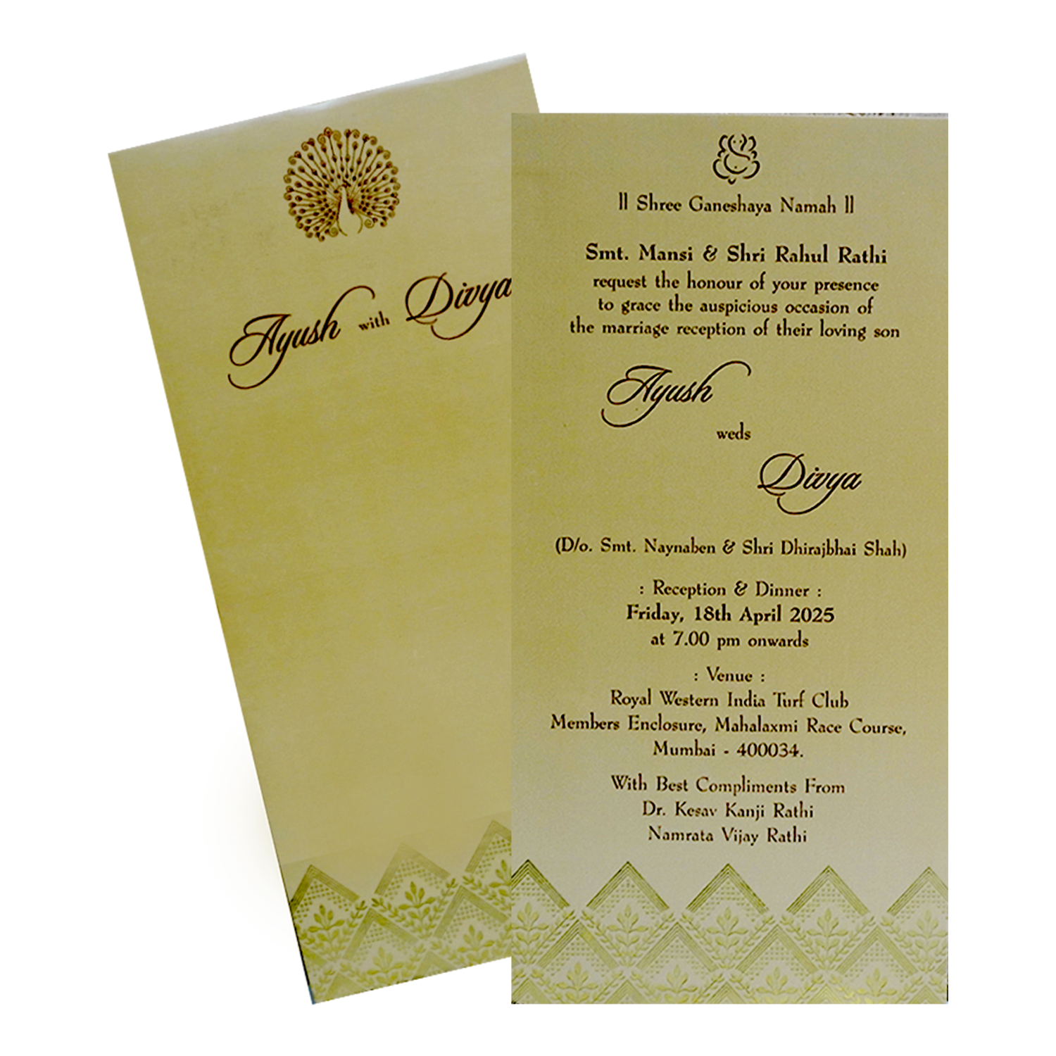 Light Beige Pattern Single Card-King of Cards