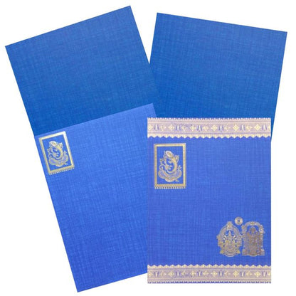 Blue Balaji Padmavathi Invitation Card-King of Cards