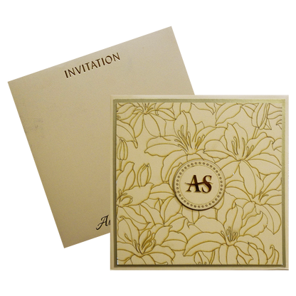 Light Peach Padded Invitation-KRC30450