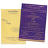 Sparkling Violet Shading With Golden Border Wedding Card-King of Cards