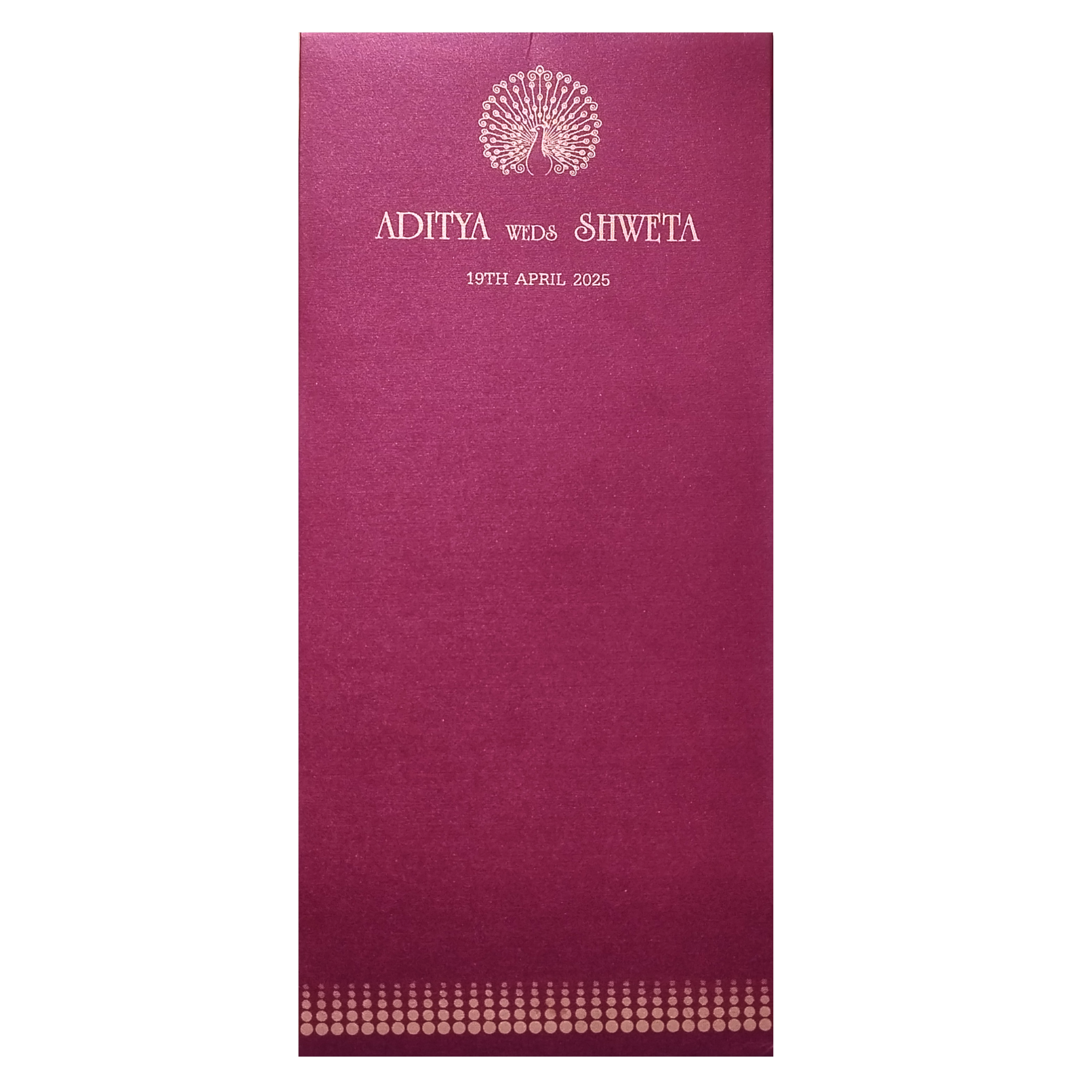 Dark Raspberry Single Wedding Card-King of Cards