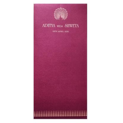 Dark Raspberry Single Wedding Card-King of Cards