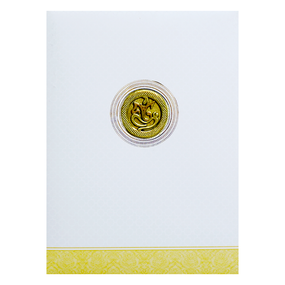 Gold and White Mandela Wedding Card-King of Cards