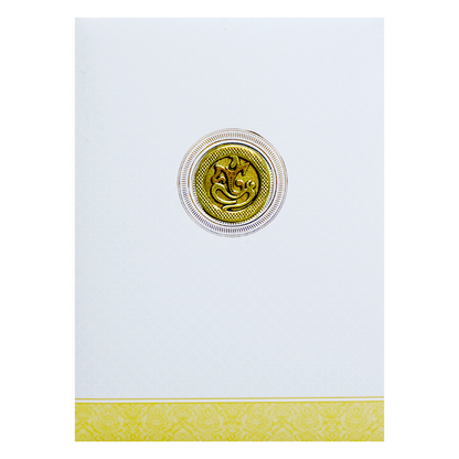 Gold and White Mandela Wedding Card-King of Cards