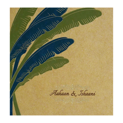 Brown Banana Leaf Invitation-KRC30210