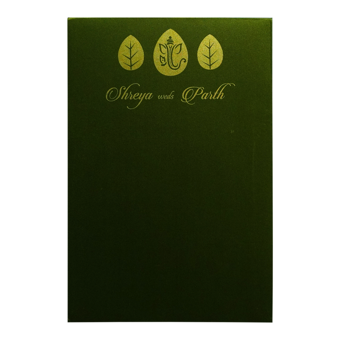 Dark Green Single Sheet Invitation Card-King of Cards