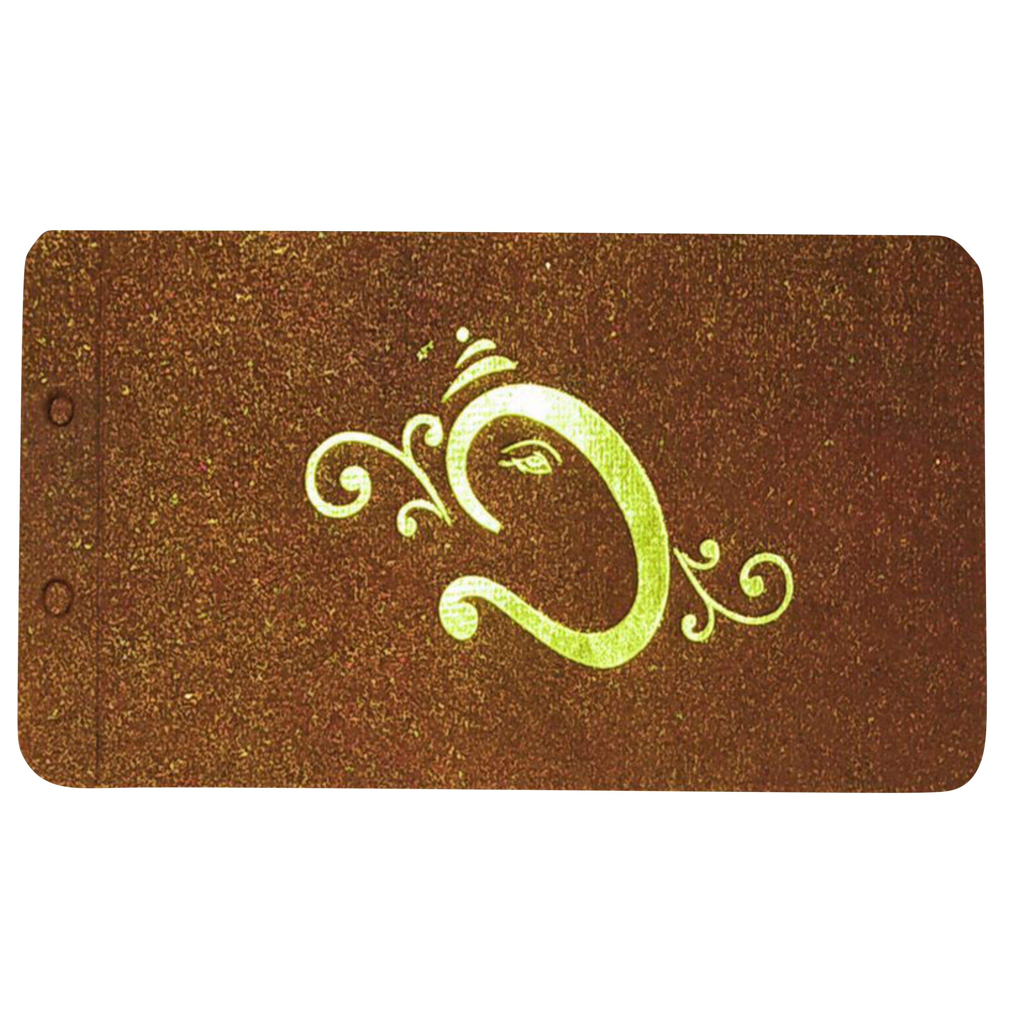 Brown Ganesha Personal Invitation Card-KNK4196